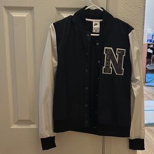 Nike Black and White Varsity Jacket